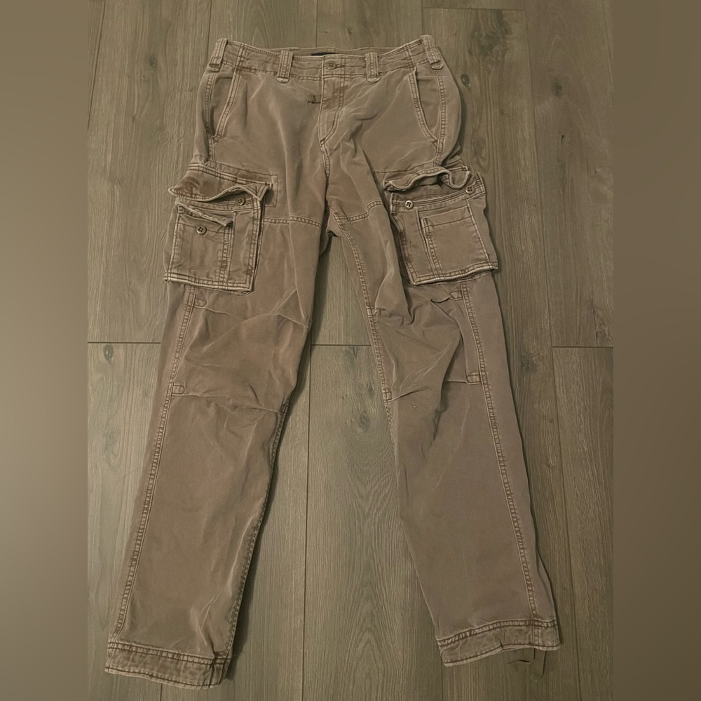 abercrombie and fitch brown cargo pants